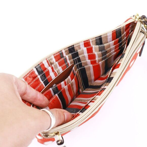 NEW Coach Crazy Dot Double Zip Wallet in Desert Sky - Picture 8 of 9